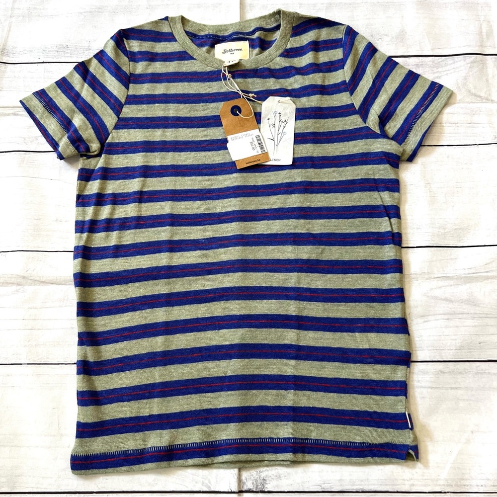 🆕NWT Bellerose Linen Striped Tee